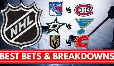 NHL Saturday Slate Expert Picks | Knights vs Flames | Canadiens vs Rangers | Stars vs Blues