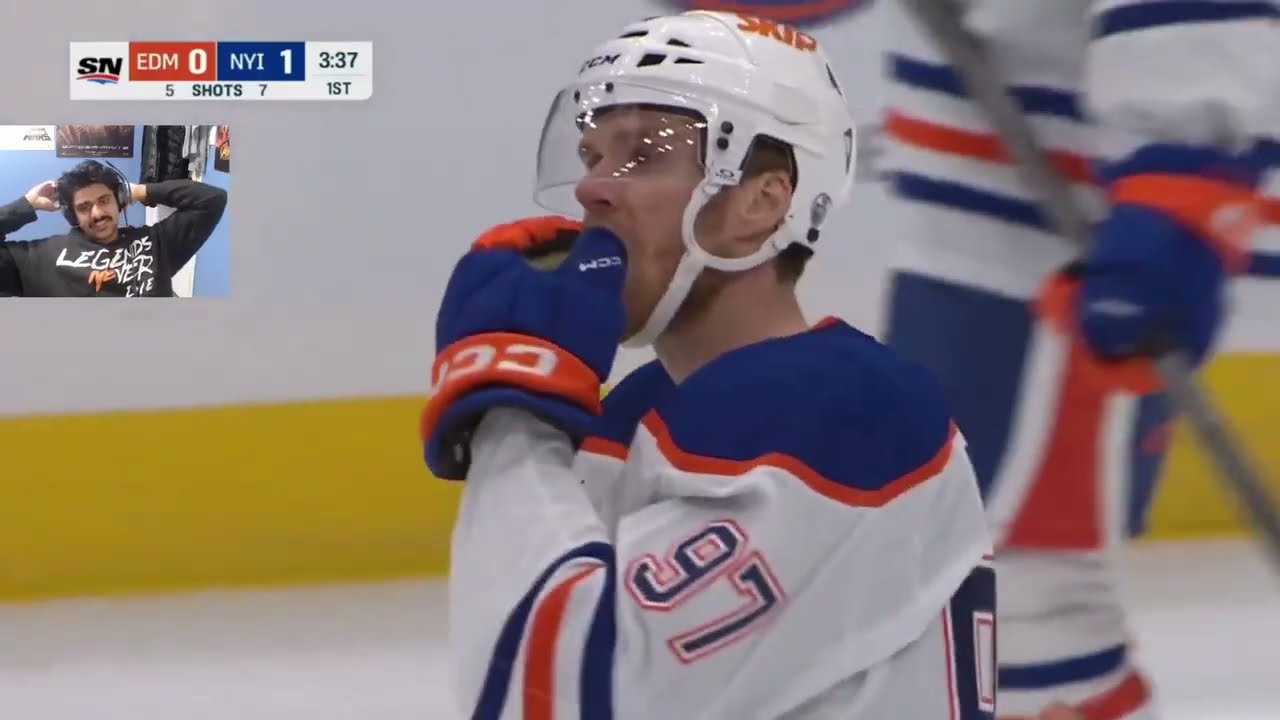 OILERS vs ISLANDERS REACTION + FIRST TIME REACTING TO MATTHEW SCHAEFER | NHL Highlights