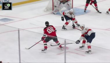 Jack Hughes scores a powerplay goal against the Florida Panthers