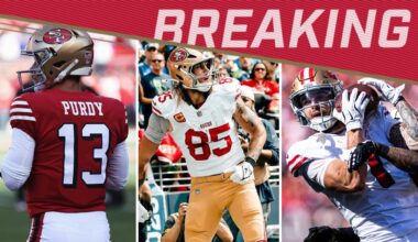 Big 49ers Update: Brock Purdy, Ricky Pearsall & George Kittle status revealed, Nick Martin Update