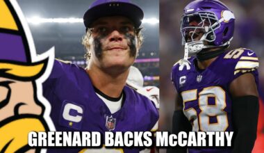 Vikings Captain Jonathan Greenard on JJ McCarthy: "He Will Probably Be Back This Week"