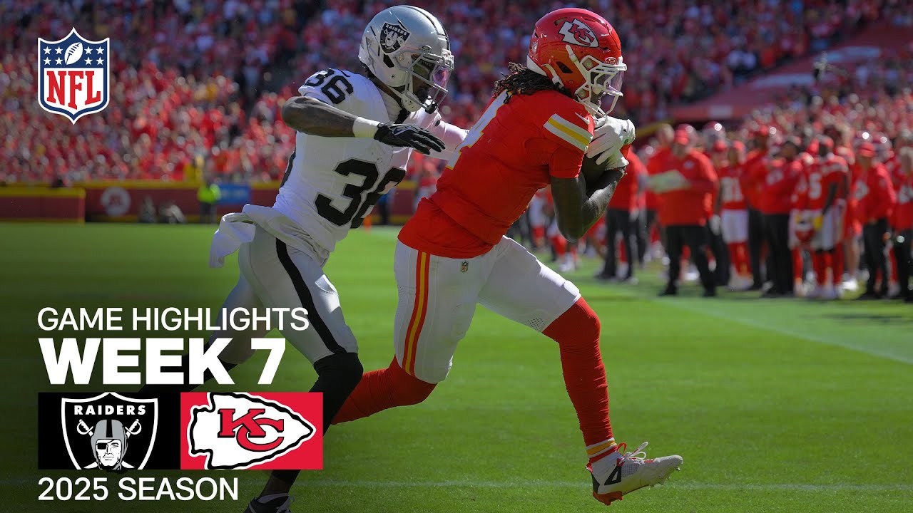 Las Vegas Raiders vs. Kansas City Chiefs Game Highlights | NFL 2025 Season Week 7