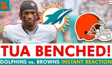 Tua Tagovailoa BENCHED! Miami Dolphins vs. Cleveland Browns INSTANT REACTION