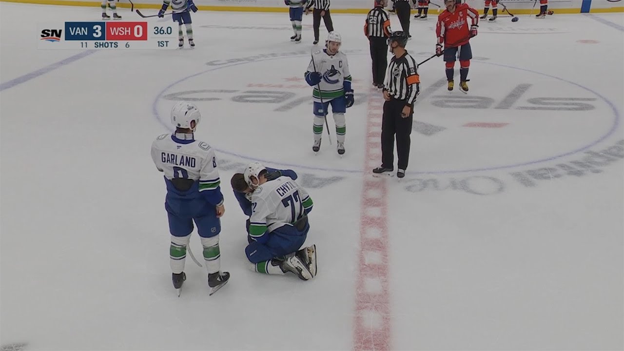 Tom Wilson Lays a Big Open Ice Hit On Filip Chytil