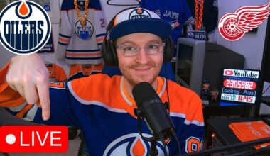 EDMONTON OILERS VS DETROIT RED WINGS LIVE | FAN REACTION & COMMENTARY
