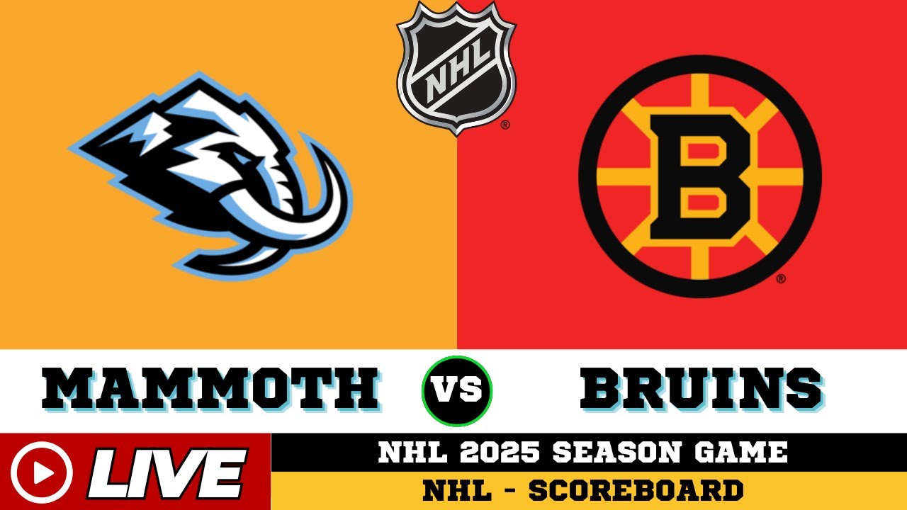 🔴LIVE : Boston Bruins Vs Utah Mammoth | NHL 2025 | NHL Live SCOREBOARD