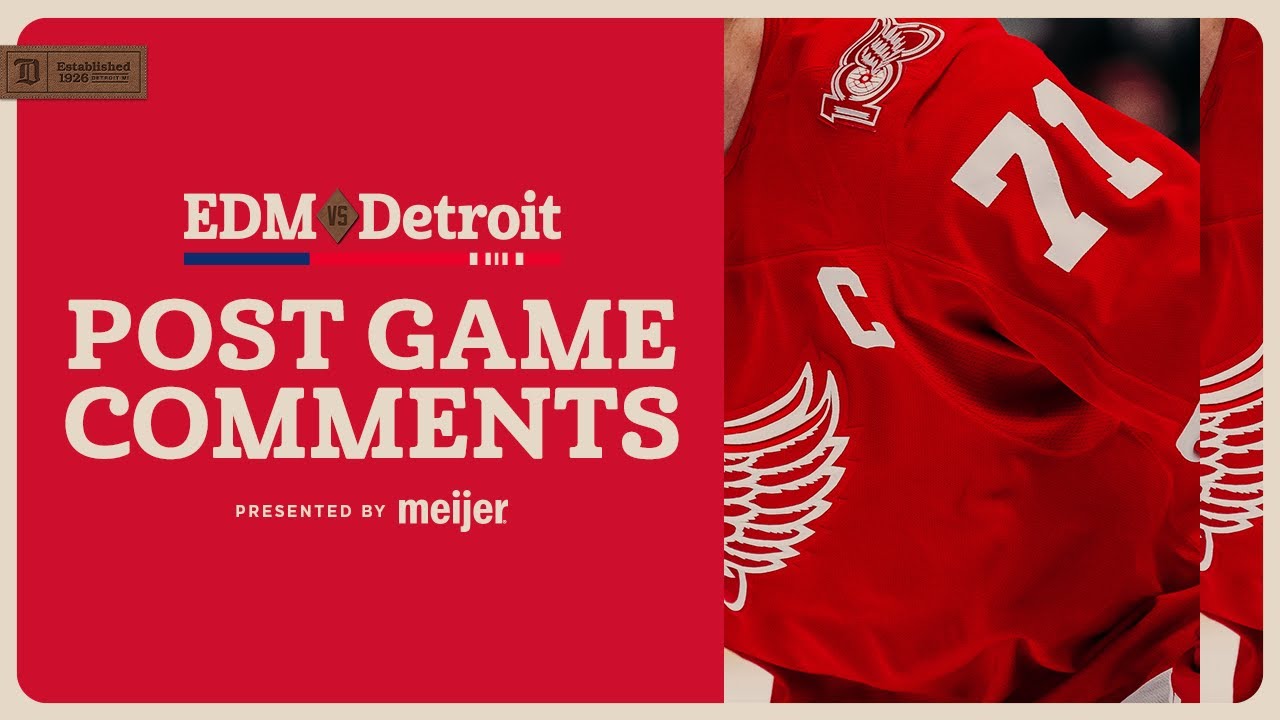 Dylan Larkin, Emmitt Finnie, Todd McLellan Post Game Comments vs EDM | Oct. 19, 2025