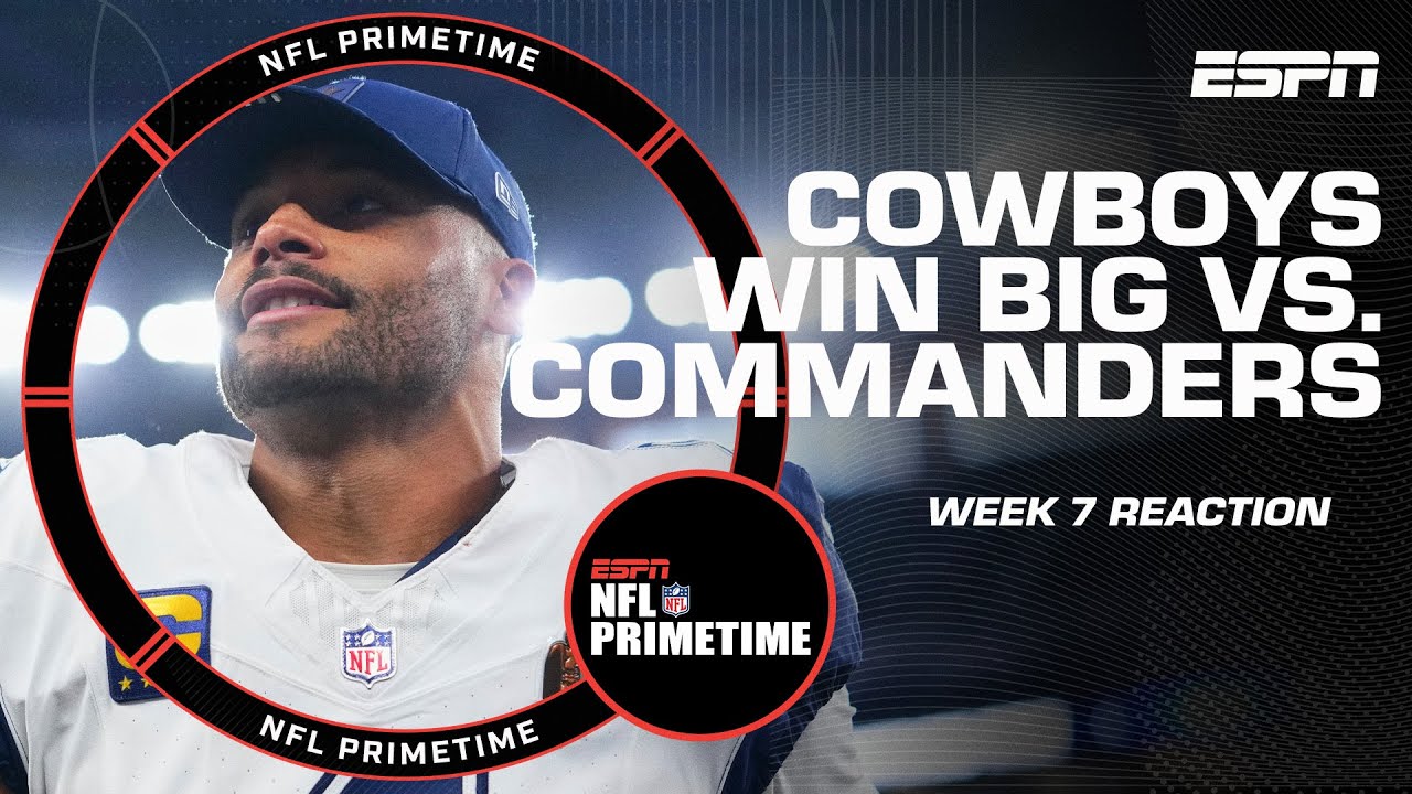 NFL PrimeTime Week 7 Reaction 🍿 Cowboys win big, Chiefs shut out Raiders & more