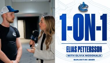 Elias Pettersson 1-on-1 | Canucks at Capitals (Oct 19, 2025)