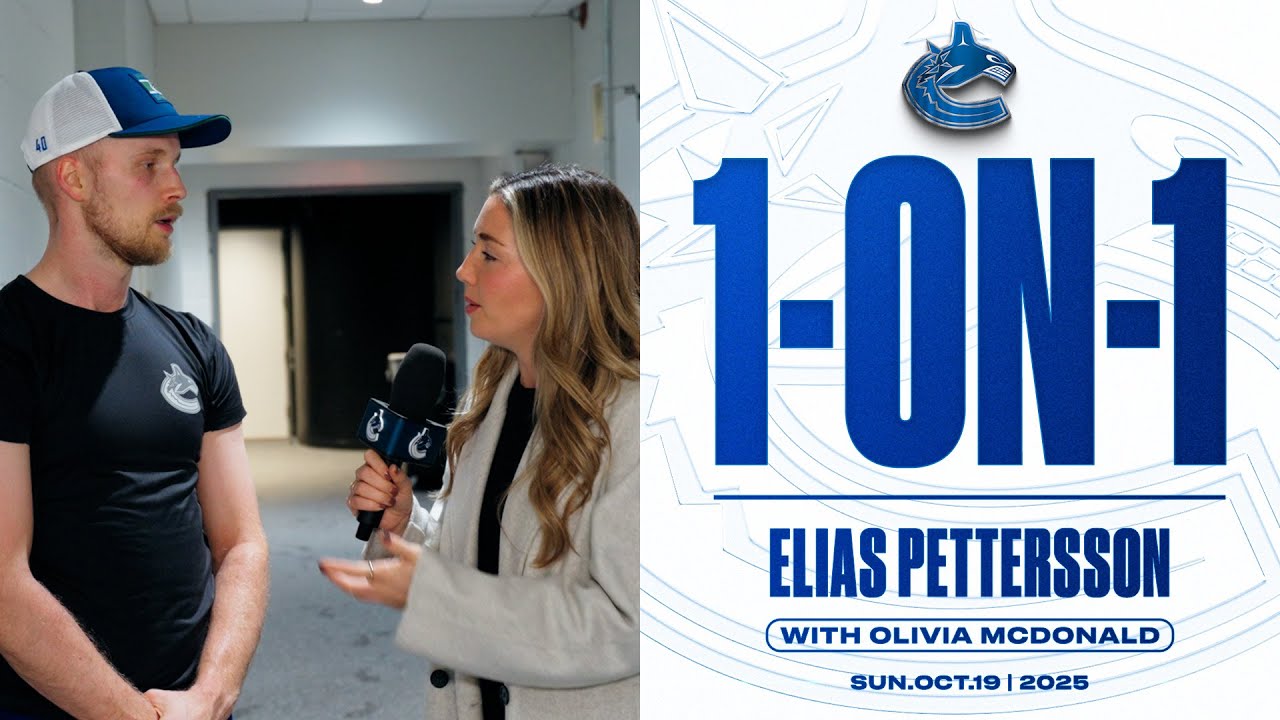 Elias Pettersson 1-on-1 | Canucks at Capitals (Oct 19, 2025)