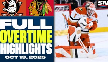 Anaheim Ducks at Chicago Blackhawks | FULL Overtime Highlights - October 19, 2025