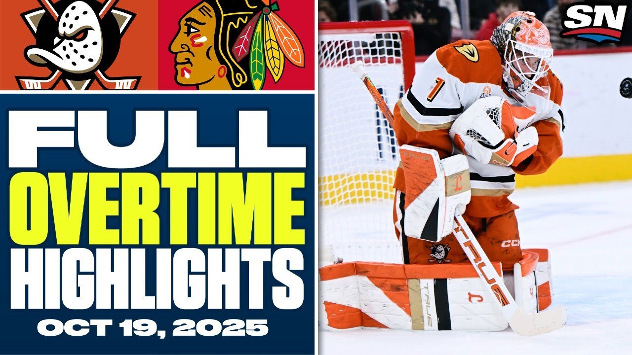 Anaheim Ducks at Chicago Blackhawks | FULL Overtime Highlights - October 19, 2025