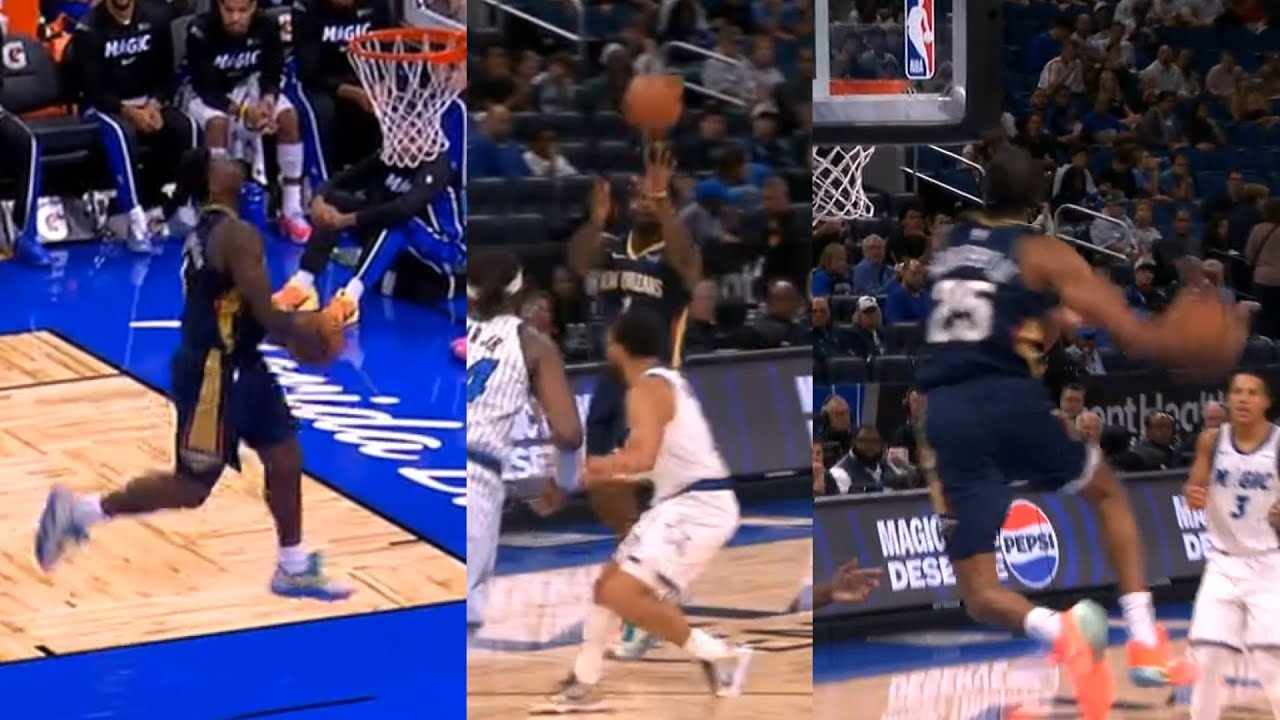 Trey Murphy III windmill dunk off lob from Zion after Zion windmill dunk 🤯