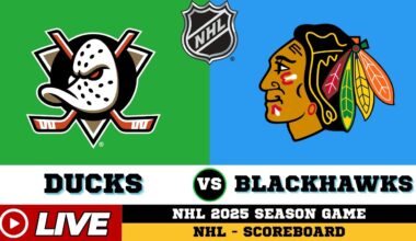 🔴LIVE : Anaheim Ducks Vs Chicago Blackhawks | NHL 2025 | NHL Live SCOREBOARD