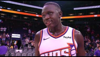 Khaman Maluach Postgame Interview following Phoenix Suns win | 10-14-25