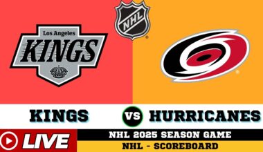 Carolina Hurricanes Vs Los Angeles Kings | NHL 2025 | NHL Live SCOREBOARD | 19/10/2025
