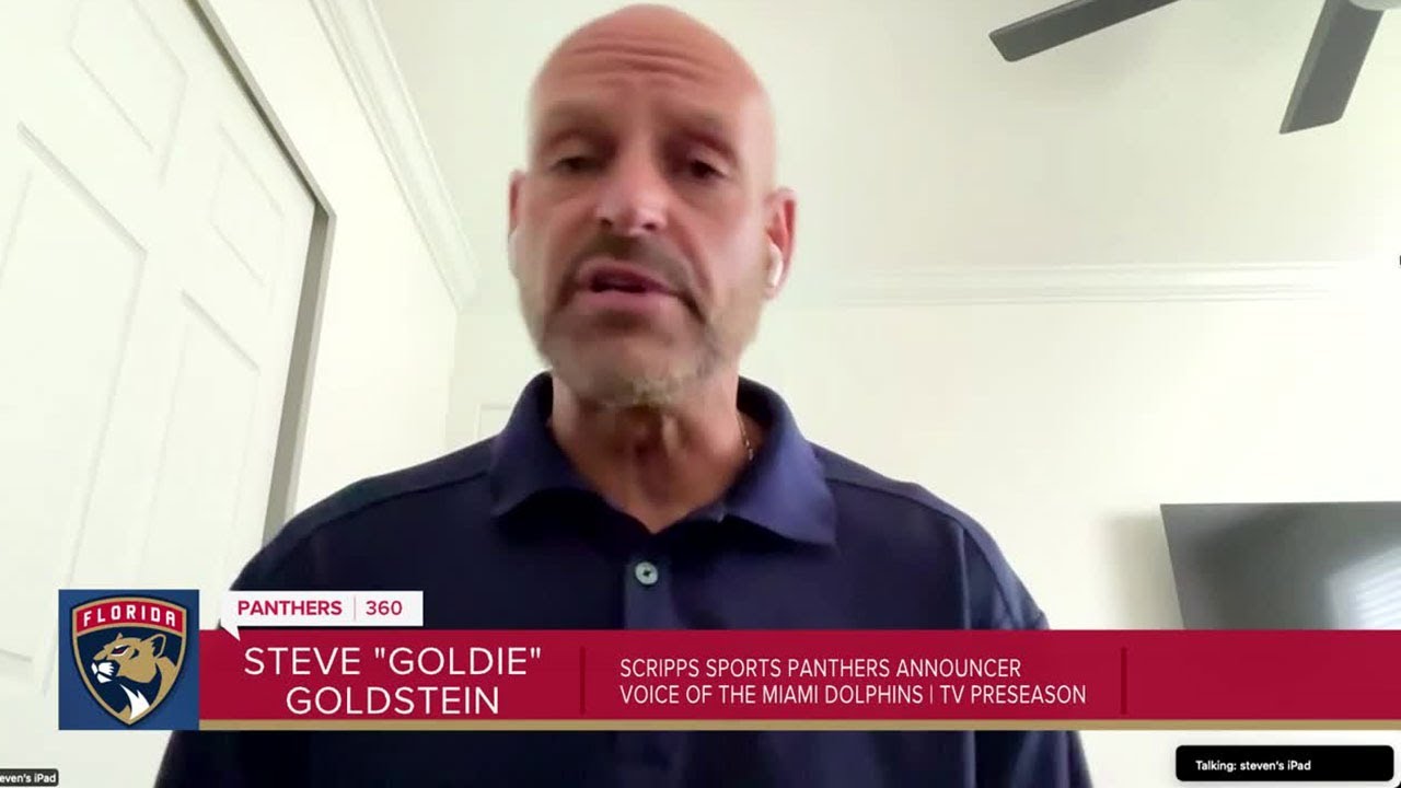 WPTV's Mike Trim talks to Panthers play-by-play host Steve Goldstein