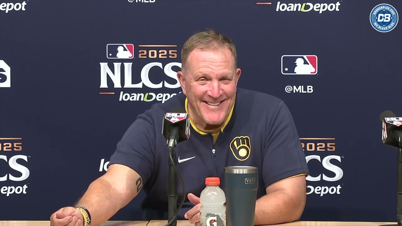 2025 NLCS: Pat Murphy talks shadows affected hitting for both teams & removing Jacob Misiorowski