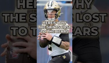 Here’s WHY The Saints LOST To The Bears: Spencer Rattler Was BAD #shorts #nfl Saints News