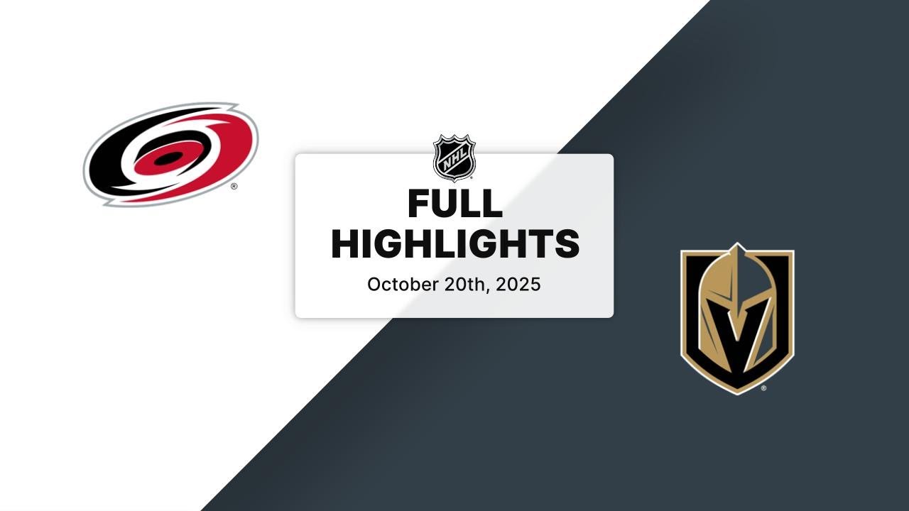 NHL Highlights | Hurricanes vs. Golden Knights | October 20, 2025