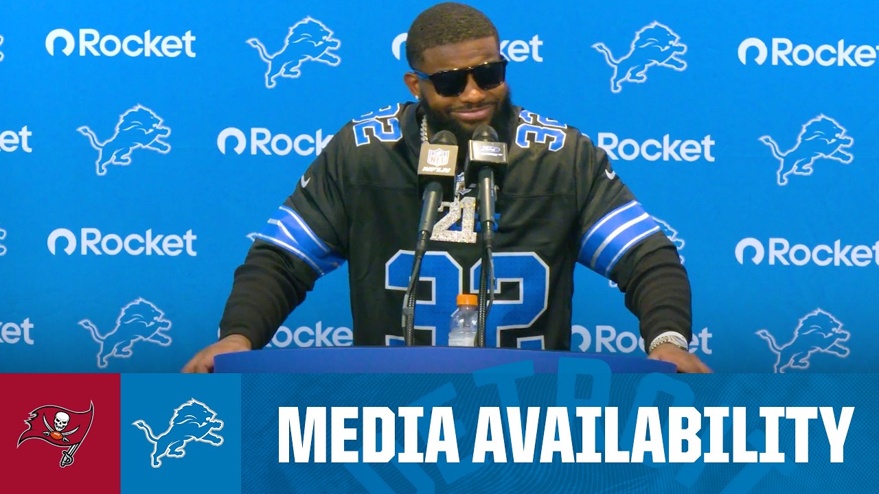 Detroit Lions players meet with the media | 2025 NFL Regular Season Week 7: Lions vs. Buccaneers