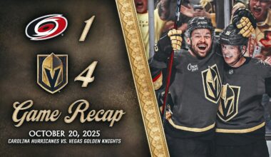 HIGHLIGHTS | Vegas Golden Knights 4, Carolina Hurricanes 1 | Oct. 20, 2025