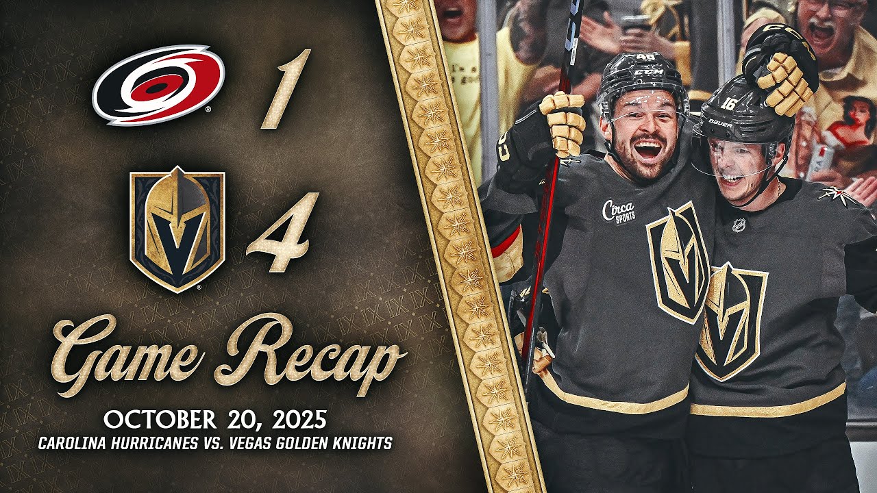 HIGHLIGHTS | Vegas Golden Knights 4, Carolina Hurricanes 1 | Oct. 20, 2025