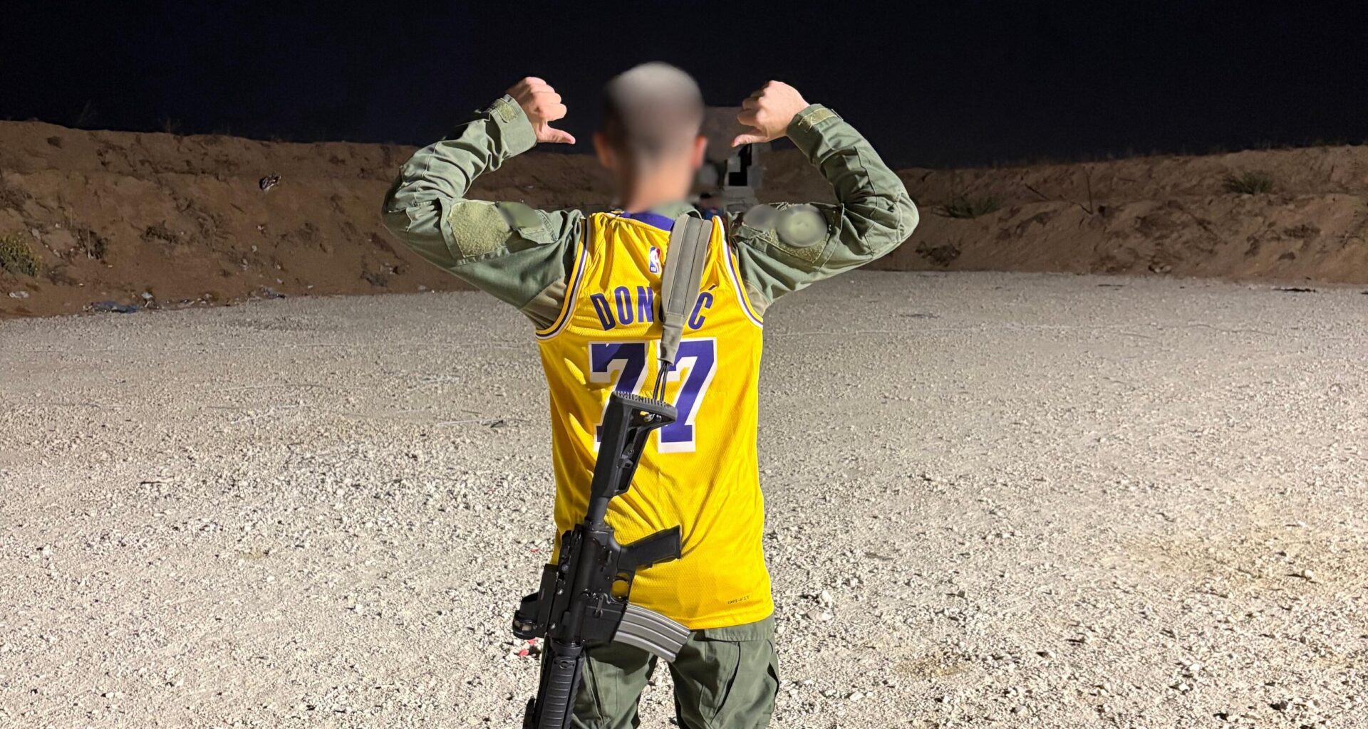Happy season opener Lakers Fam, even when deployed must represent🫡💜💛