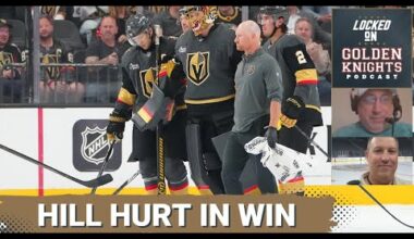 Adin Hill was hurt early in the Vegas Golden Knights 4-1 victory over the Carolina Hurricanes