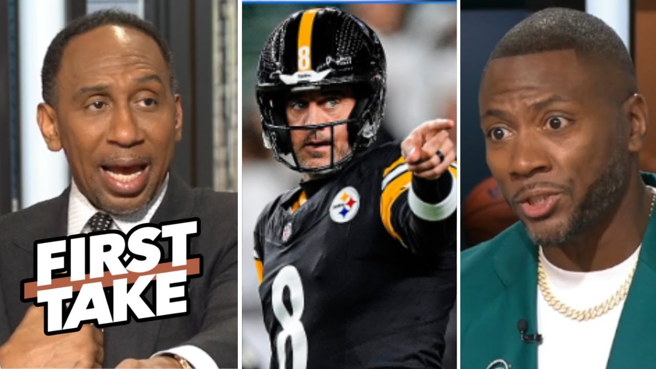 FIRST TAKE | “Stop the panic! Steelers still a threat with Rodgers at QB!” - Stephen A. fires back
