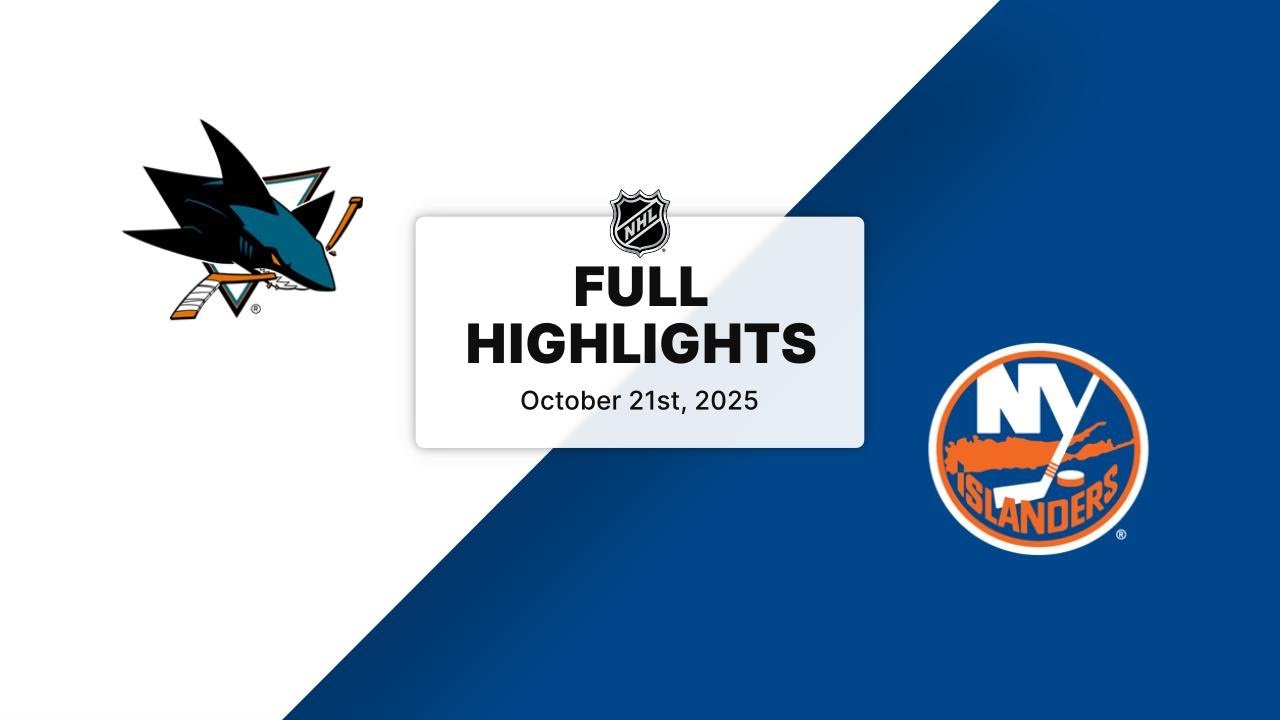 NHL Highlights | Sharks vs. Islanders | October 21, 2025