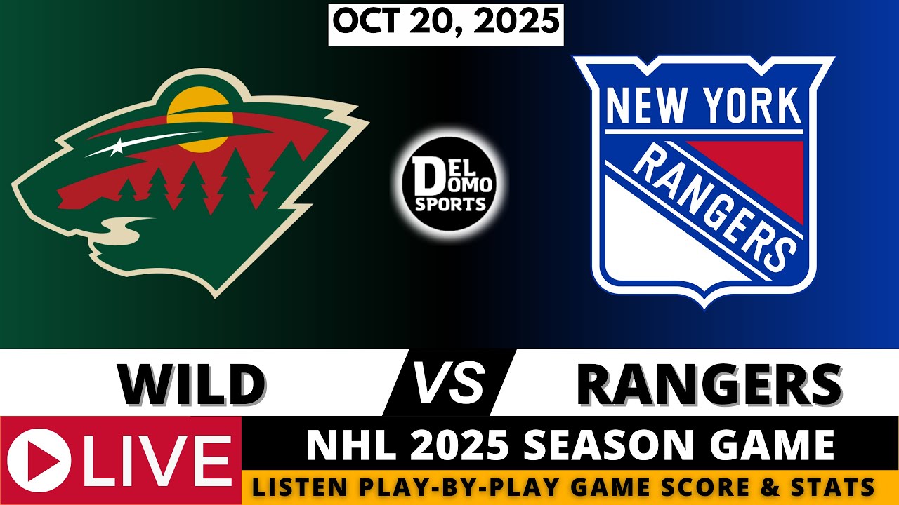 MINNESOTA WILD VS NEW YORK RANGERS 🏒 NHL 2025-26 SEASON Game Score Play-by-Play - Oct 20, 2025