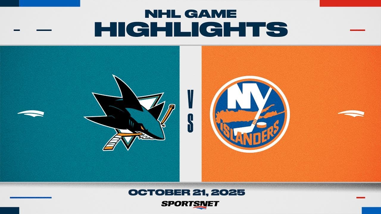 NHL Highlights | Sharks vs. Islanders - October 21, 2025