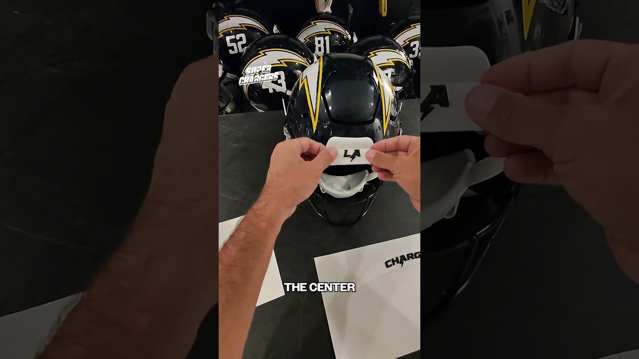 first look at decals for chargers alternate helmet 👀