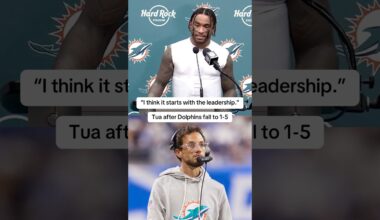Tua doesn’t hold back as the Dolphins fall to 1-5 😳 (via: @MiamiDolphins)