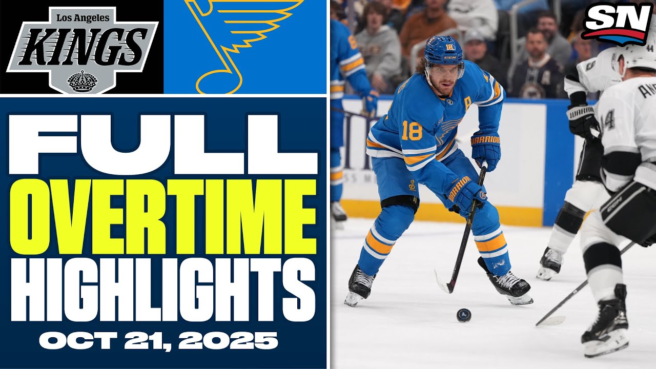 Los Angeles Kings at St. Louis Blues | FULL Overtime Highlights - October 21, 2025