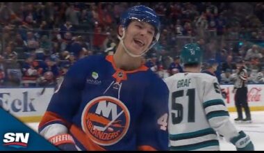 Islanders' Matthew Schaefer Bangs In Loose Puck To Notch First Career Multi-Point Game