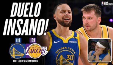 STEPHEN CURRY vs LUKA DONCIC 🔥 WARRIORS vencem os LAKERS - Melhores Momentos