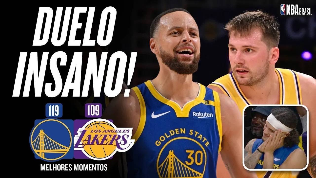 STEPHEN CURRY vs LUKA DONCIC 🔥 WARRIORS vencem os LAKERS - Melhores Momentos