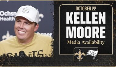 Kellen Moore on Buccaneers, injury report | New Orleans Saints