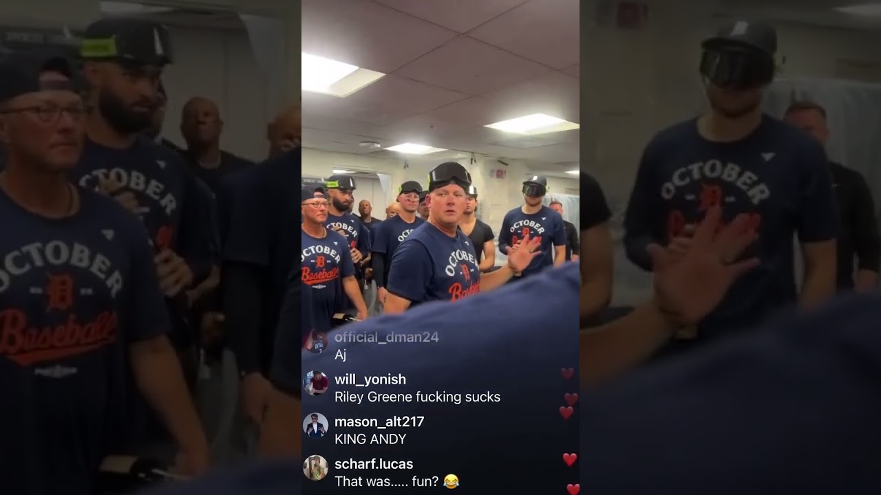 A.J. Hinch following the Detroit Tigers CLINCHING a spot in the playoffs 🔥