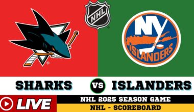 LIVE : San Jose Sharks Vs New York Islanders | NHL 2025 | NHL Live SCOREBOARD | 10/22/2025