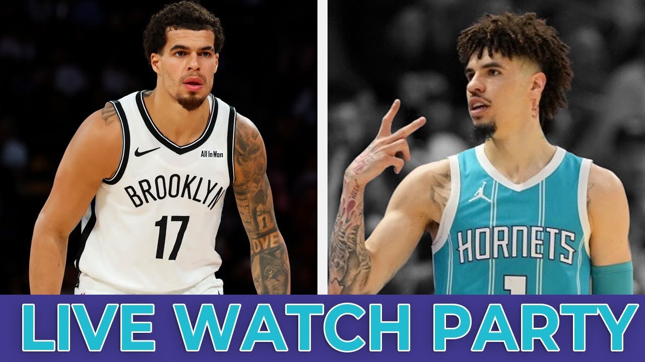 Brooklyn Nets at Charlotte Hornets Live Watch Party Stream