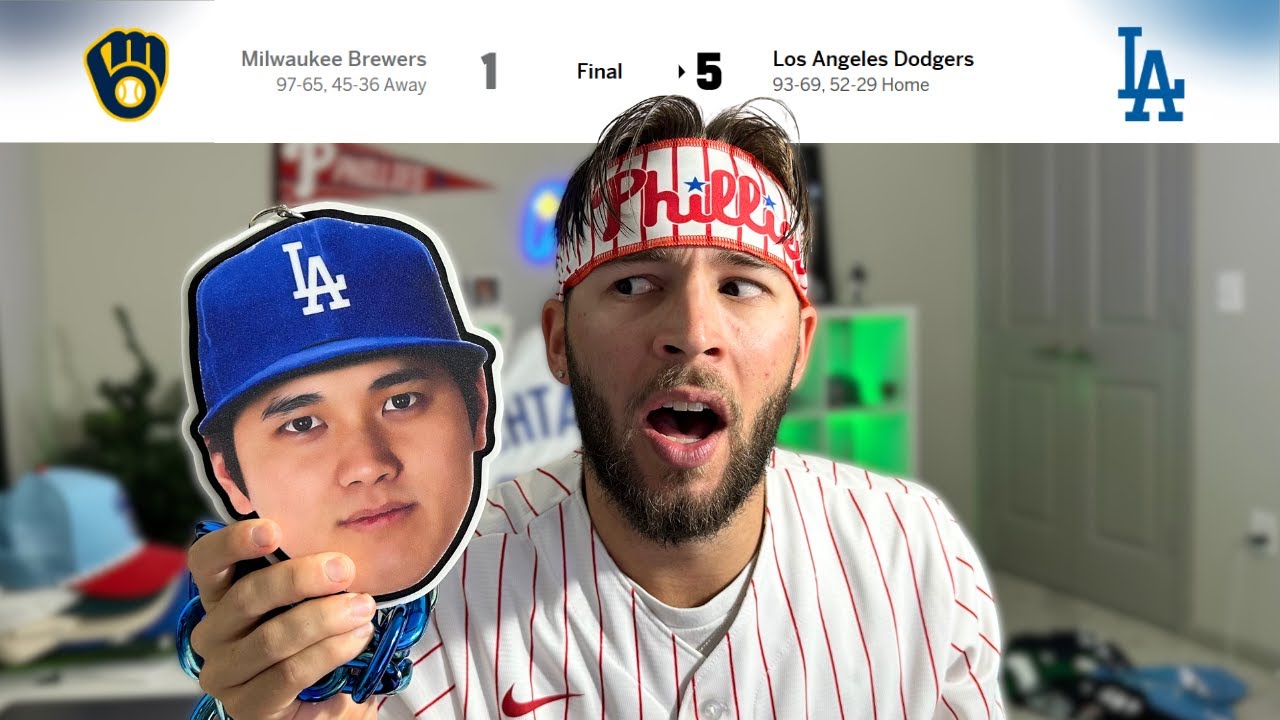 Phillie Fan Reacts to Dodgers Sweeping the Brewers in NLCS
