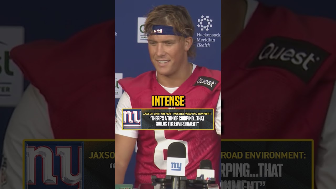 Jaxson Dart is ready for any environment 😈 #NFL #GIANTS