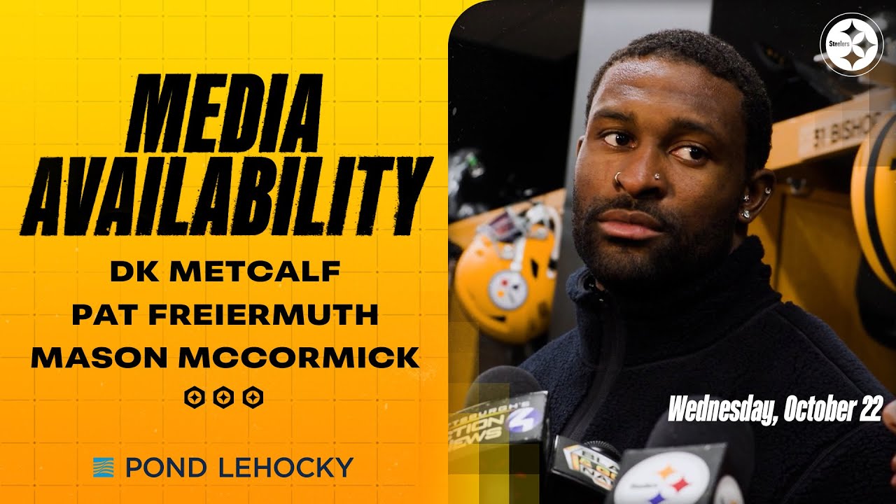 DK Metcalf, Pat Freiermuth, Mason McCormick Media Availability (Oct. 22) | Pittsburgh Steelers