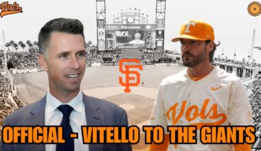 IT'S OFFICIAL - Tony Vitello is the Manager of the San Francisco Giants | Tennessee Vols Baseball