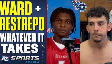 Tennessee Titans QB Cam Ward comments on WR Xavier Restrepo being called up from the practice squad