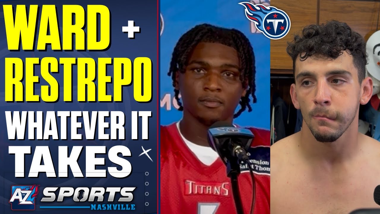 Tennessee Titans QB Cam Ward comments on WR Xavier Restrepo being called up from the practice squad