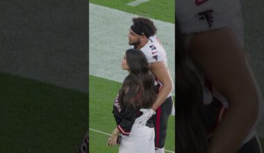 Drake London catching up with friends and family in his return to California 😁  #falcons #nfl